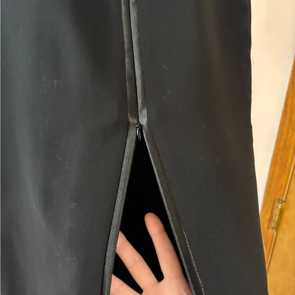 Joseph Ribkoff Black Tuxedo Trim Full Zip Maxi Skirt